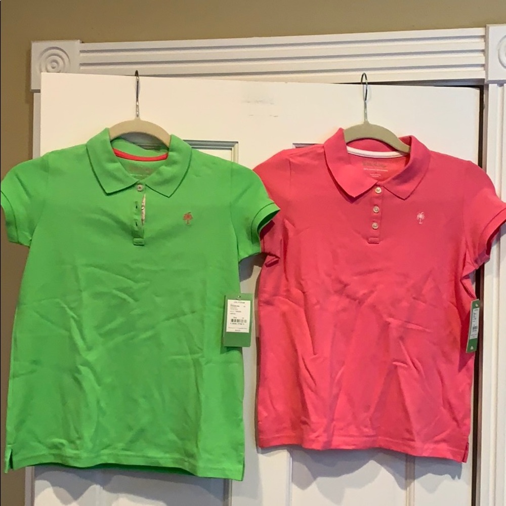 Lily Pulitzer bundle sz 14. NWT Polos. Lime, pink